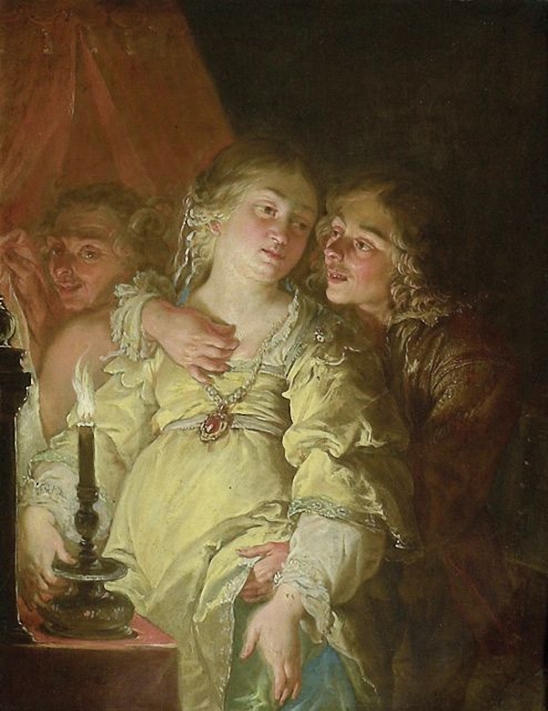 An Amorous Couple, AKA 'Lust' - Attributed to Jacques de l'Ange